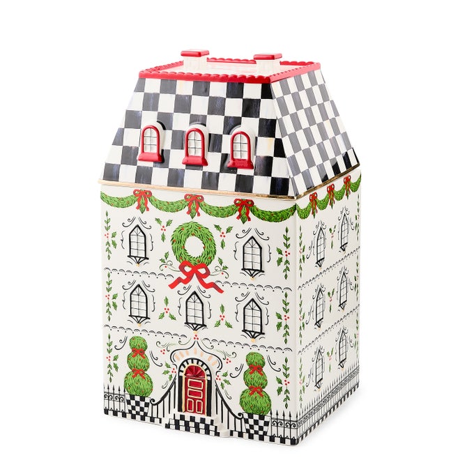 Holly Village Cookie Jar