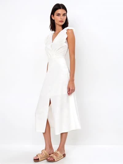 Sukienka midi z rozcięciem