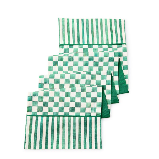 Emerald Check Table Runner