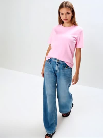 Bawełniany różowy t-shirt