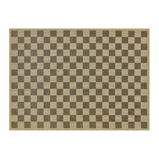 Black Check 5' x 8' Indoor/Outdoor Rug