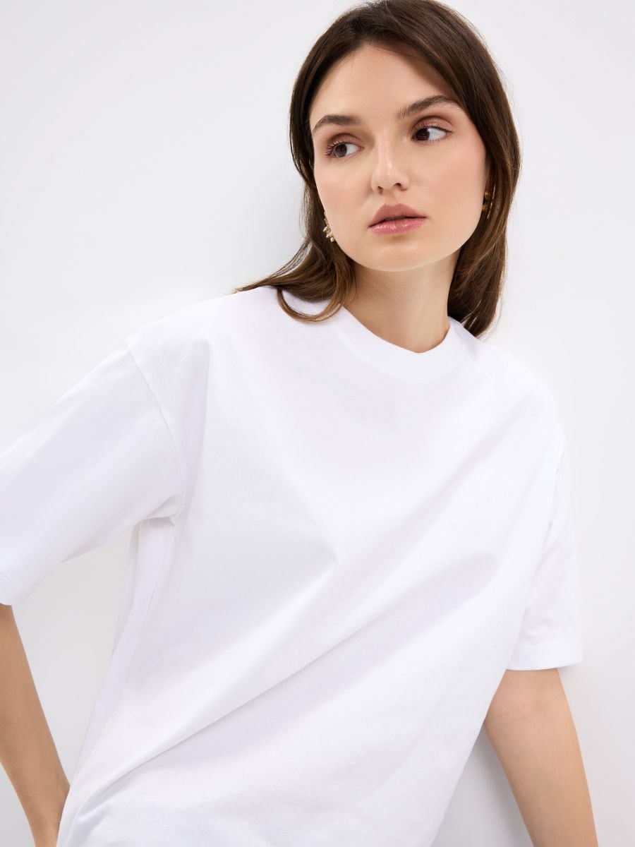 Bawełniany t-shirt oversize