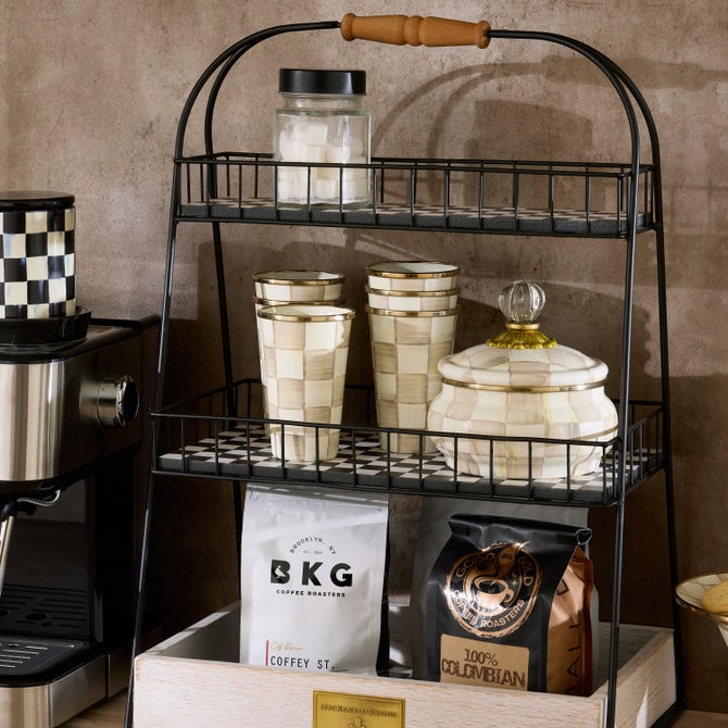 Check Enamel Tumbler