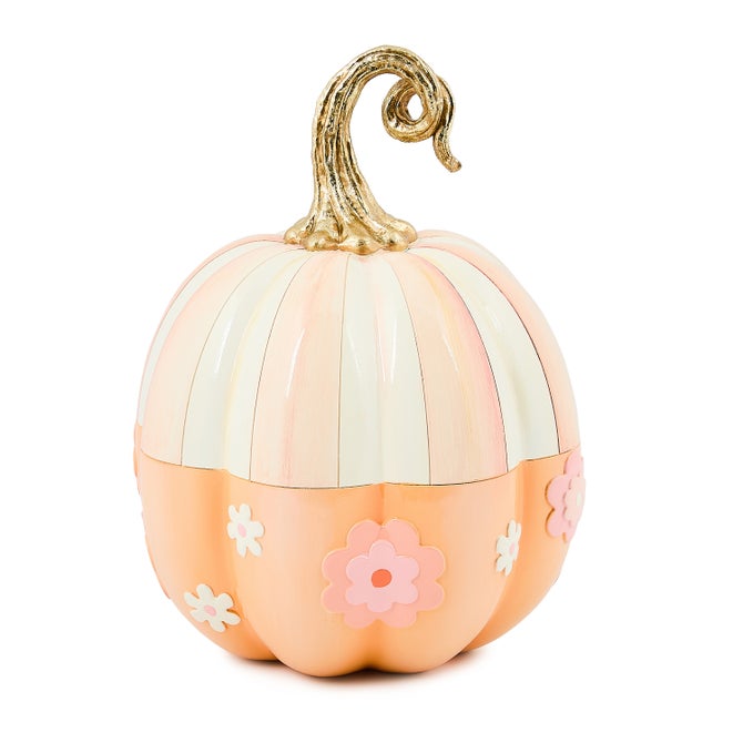 Rosy Stripe Flower Power Pumpkin