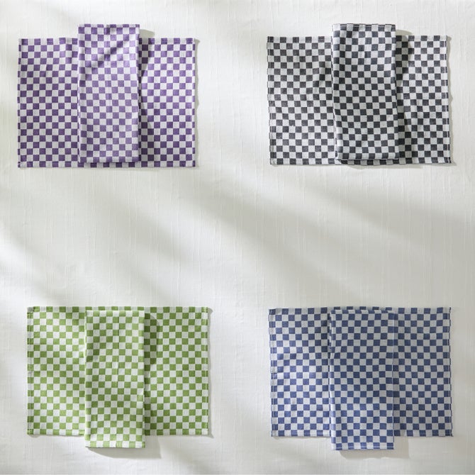 Check Woven Napkins, Set of 4