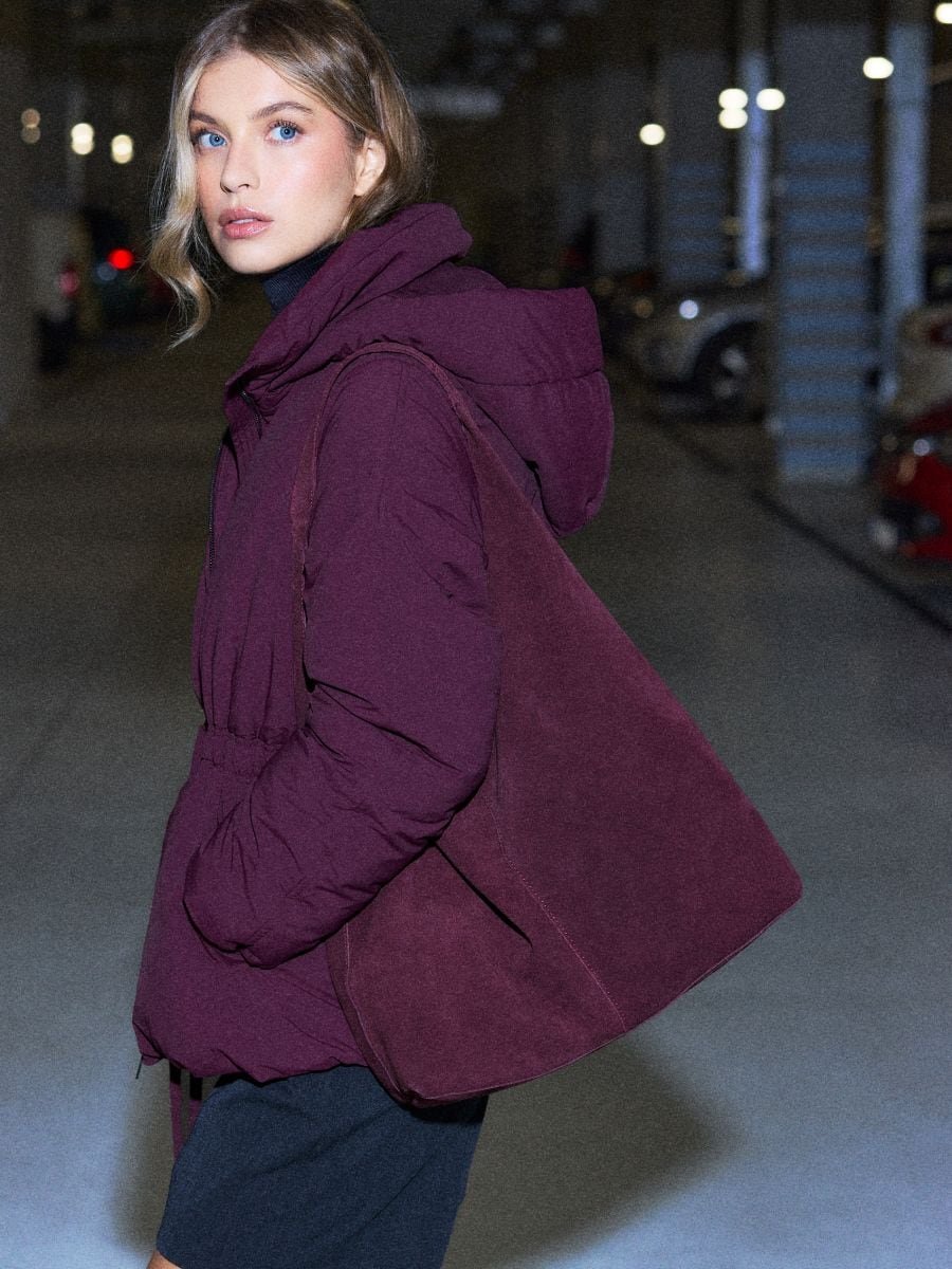 Skórzana ciemnobrązowa torebka