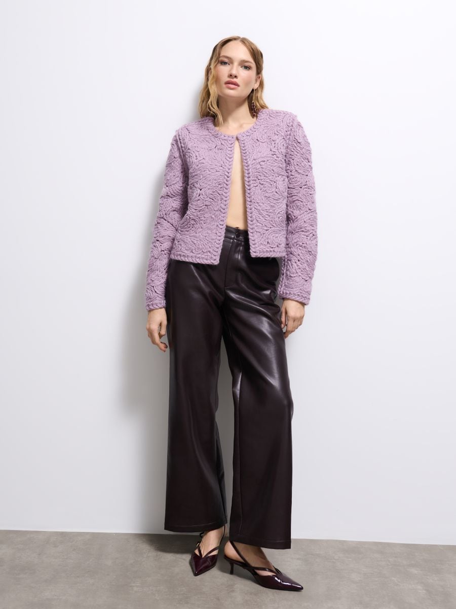 Kardigan z dodatkiem wełny