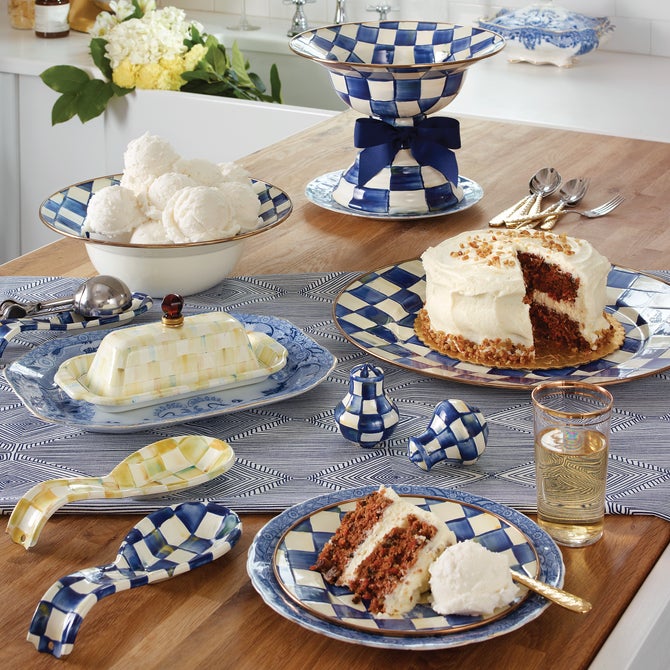 Royal Check Serving Bowl