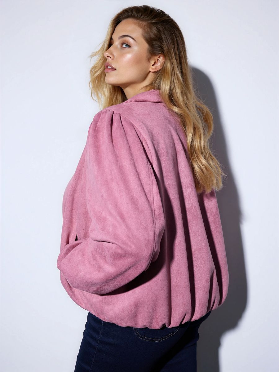 Brązowa kurtka typu biker