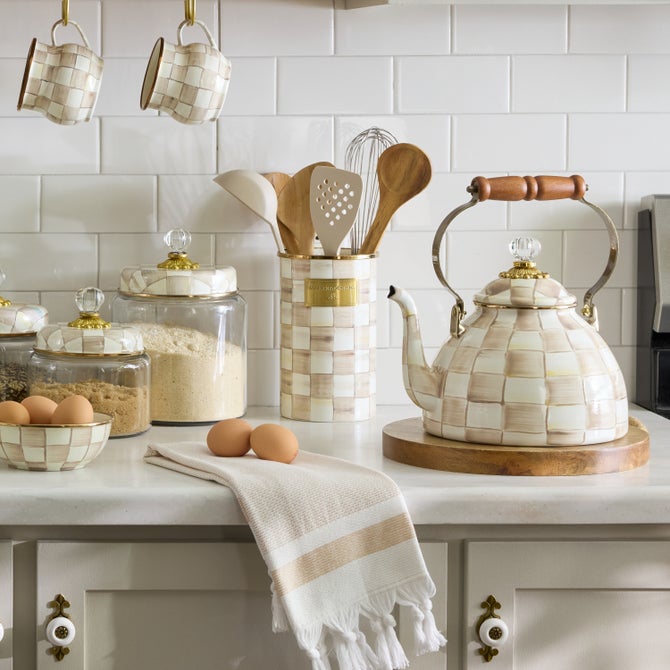 Check Enamelware Utensil Holder