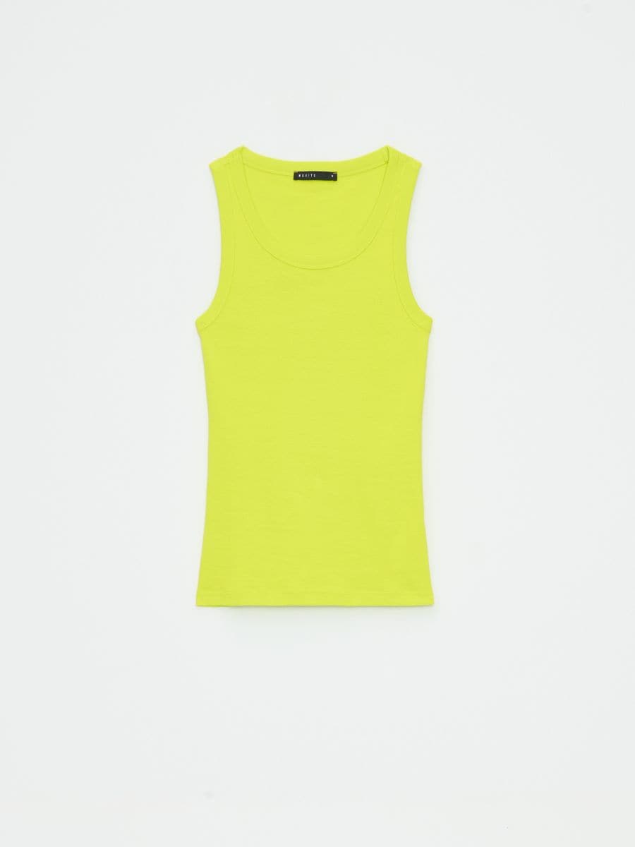 Biały dopasowany top