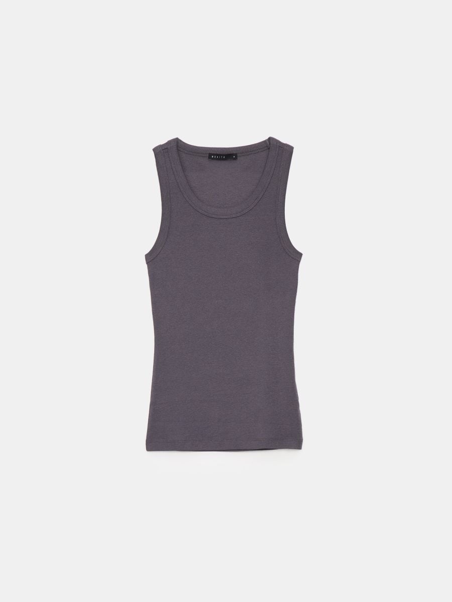 Biały dopasowany top