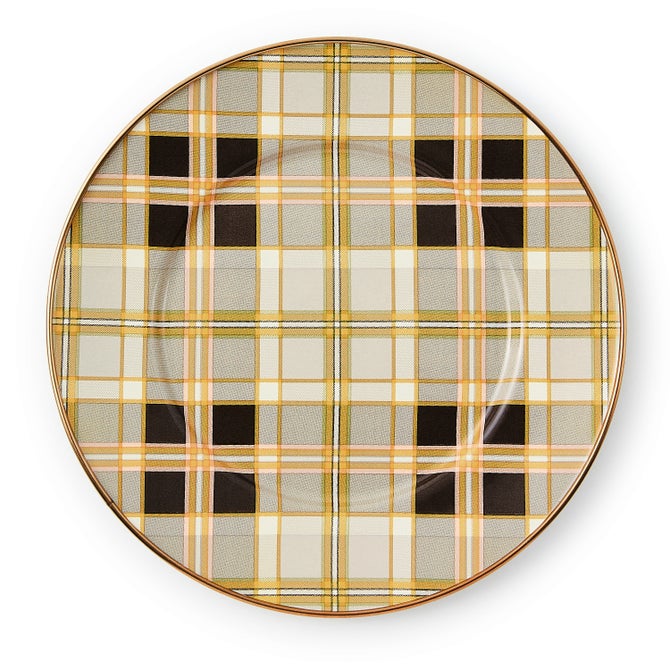 Tartan Mocha Salad Plate