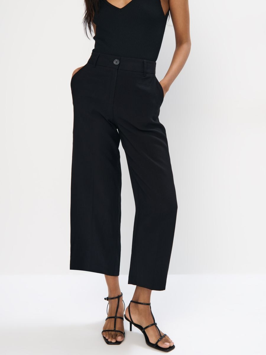 Czarne spodnie z wiskozą