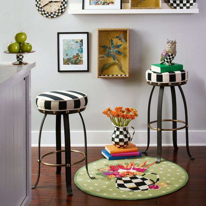 Flatiron Black Stripe Counter Stool
