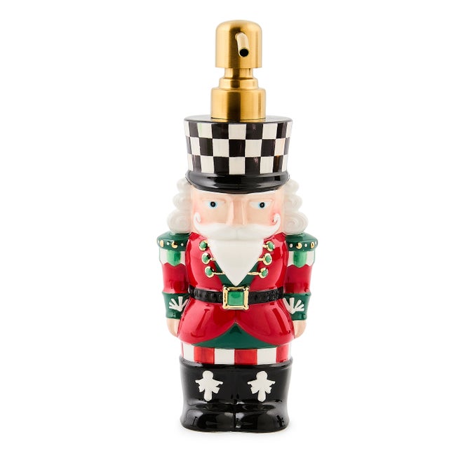 Check It Out Ceramic Nutcracker Soap Dispenser