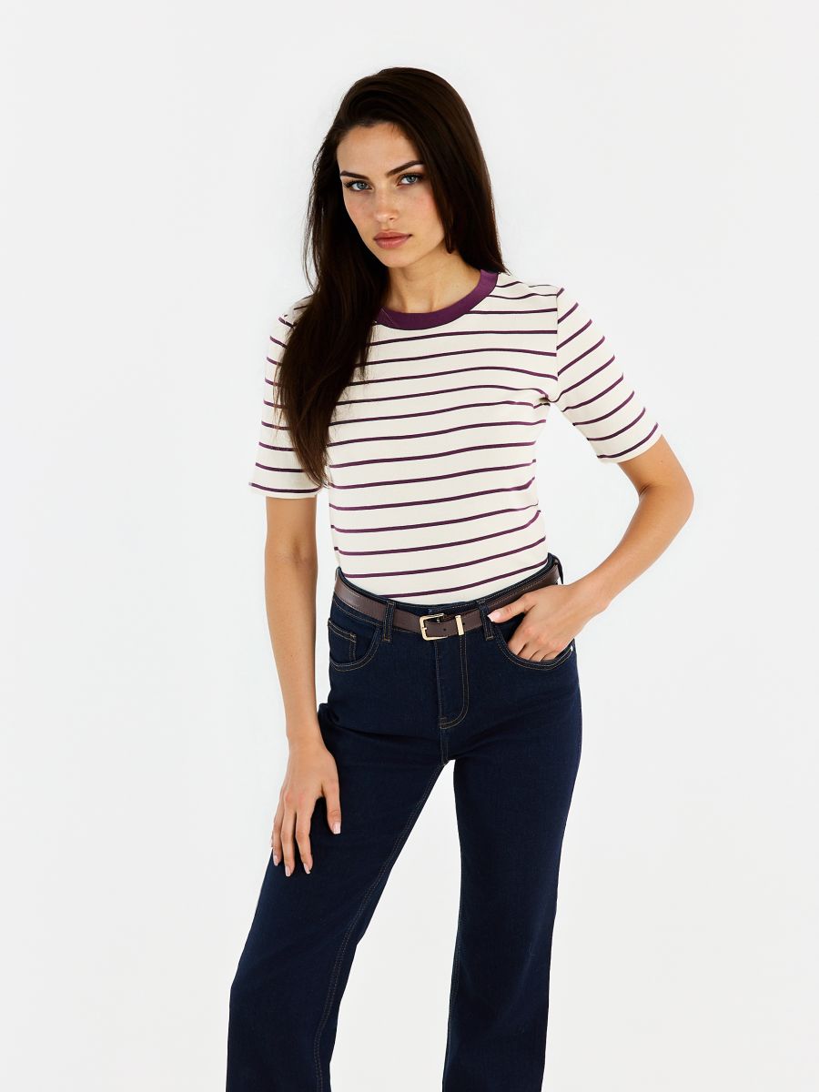 Bawełniany t-shirt w paski