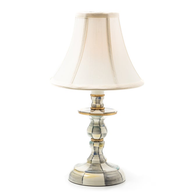 Sterling Check Candlestick Lamp