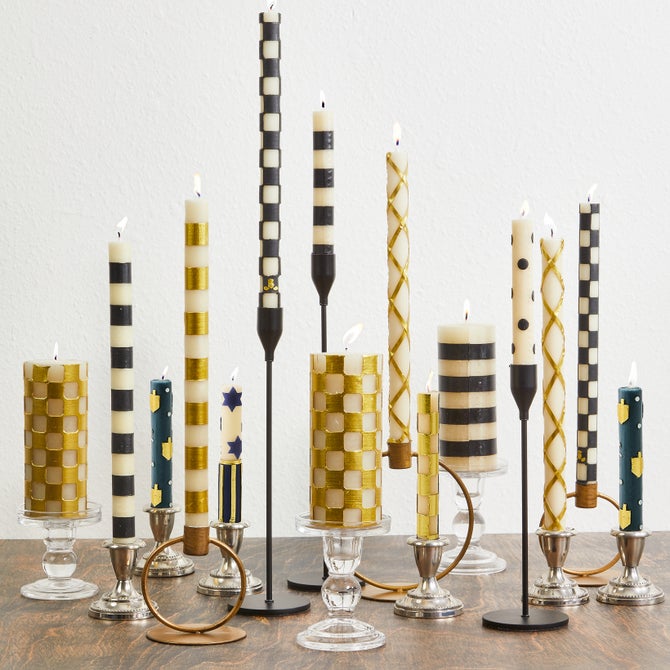 Judaica Mini Dinner Candles, Set of 6