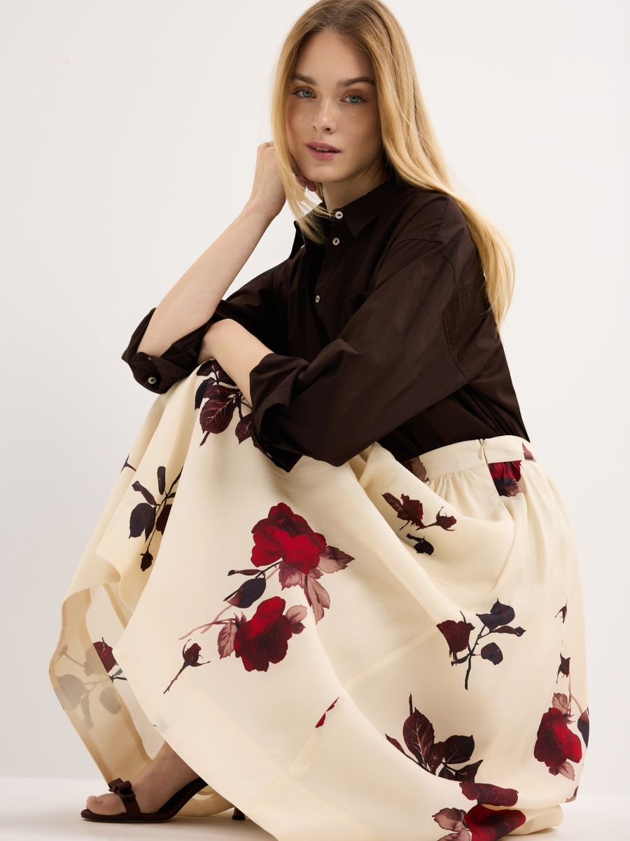 Spódnica midi z modalem