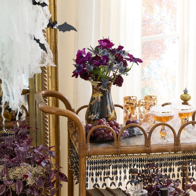 Wild Rose Brown Tall Vase