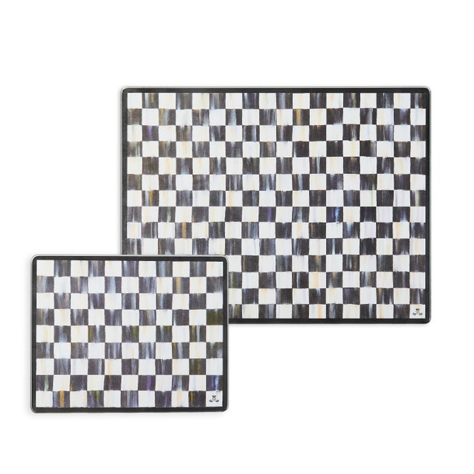Courtly Check Glass Cutting Boards, Set of 2