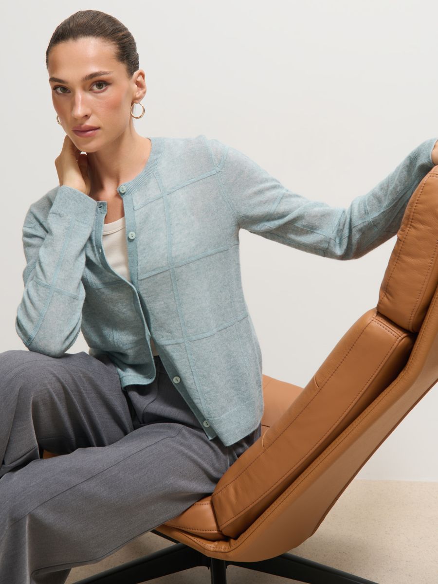 Kardigan z dodatkiem wełny