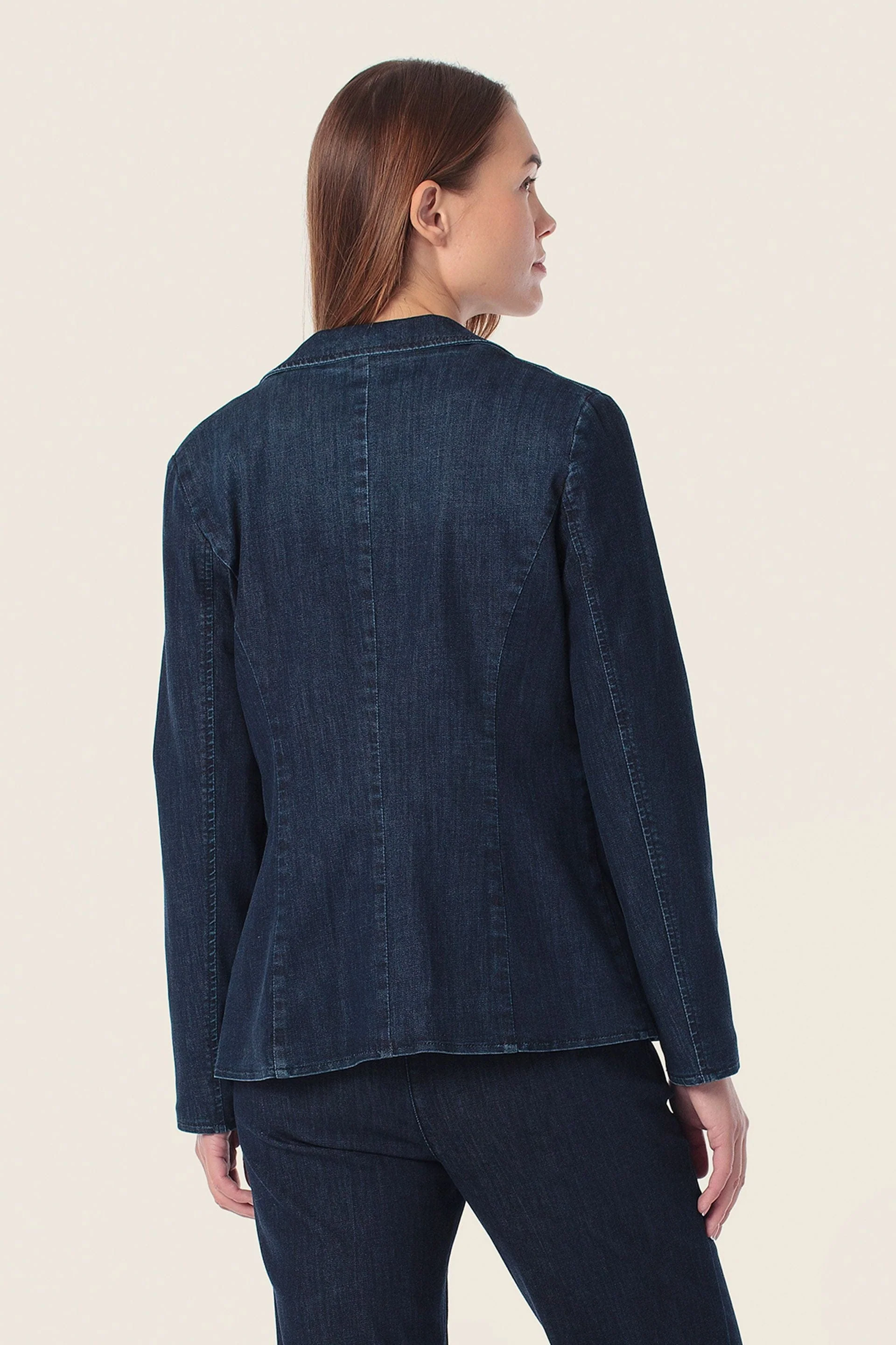 Denim Blazer Marineblau