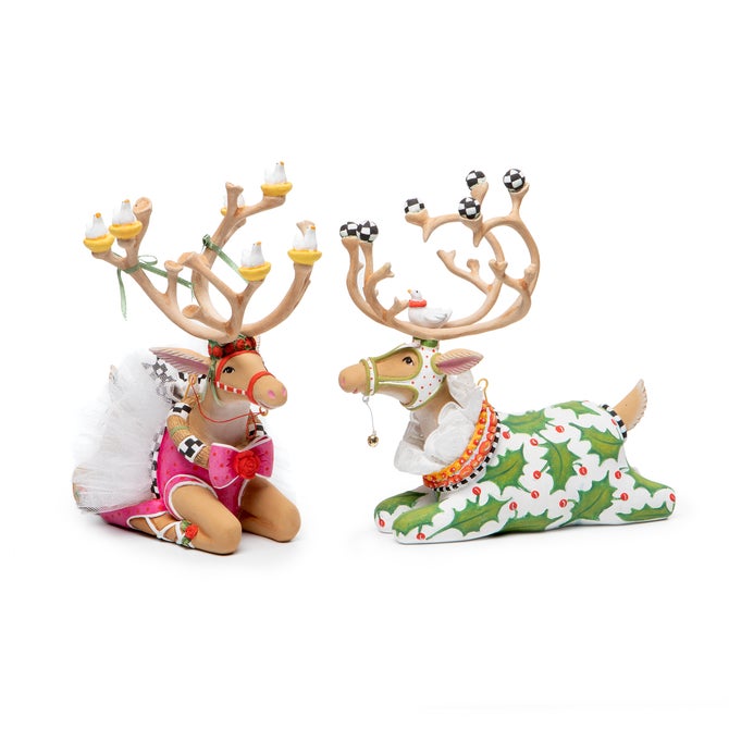 Patience Brewster Dash Away Sitting Dancer Reindeer Figure