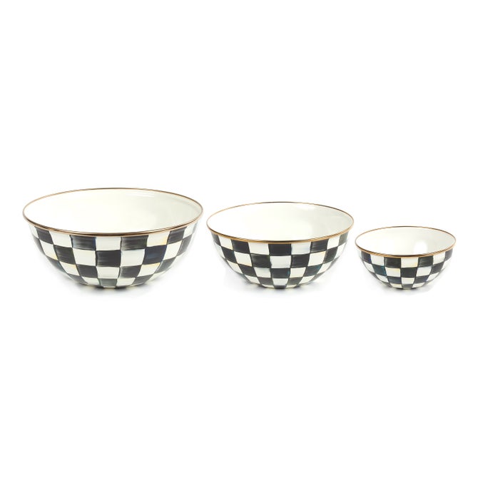 Check Mixing Bowls, Set of 3