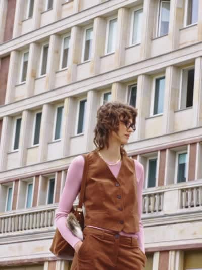 Sztruksowa kamizelka