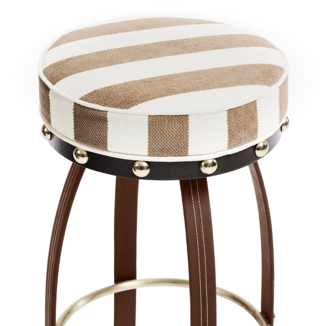 Flatiron Brown Stripe Bar Stool