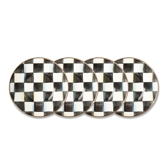 Courtly Check Saucers, Set of 4