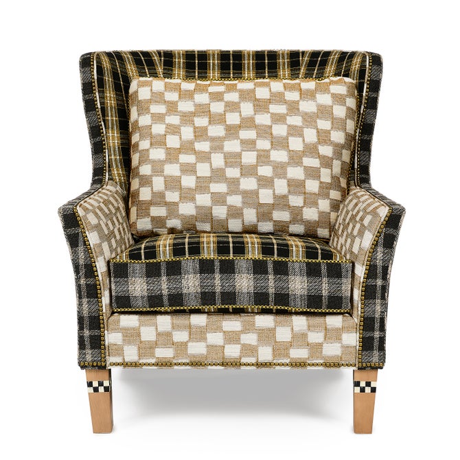 Mad for Plaid Wing Chair