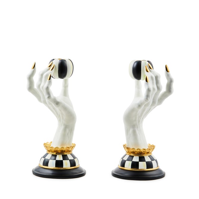 Haunted House Spooky Hand Candle Holders, Set of 2