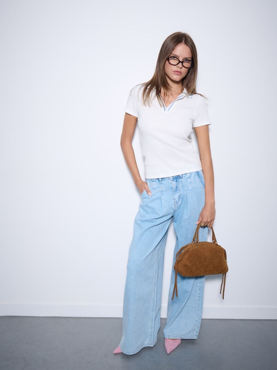 Bluzka z kołnierzykiem polo