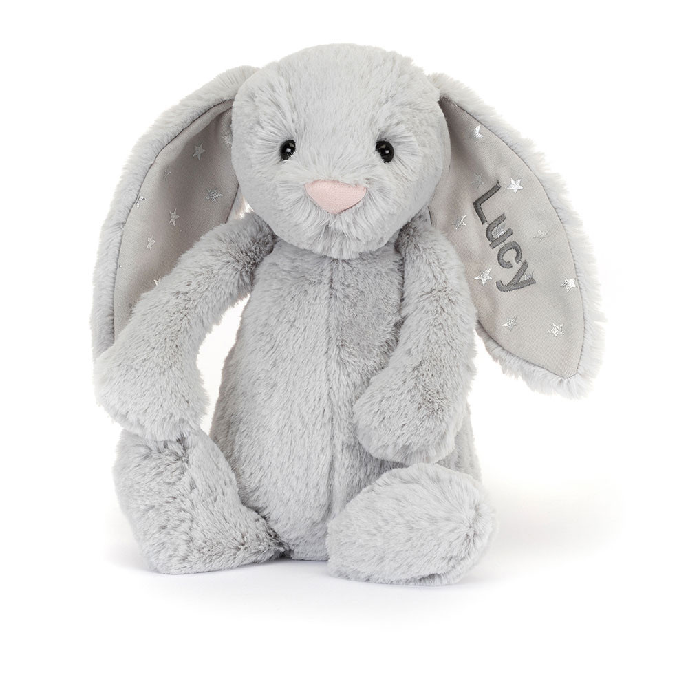 Personalised Bashful Shimmer Bunny Medium