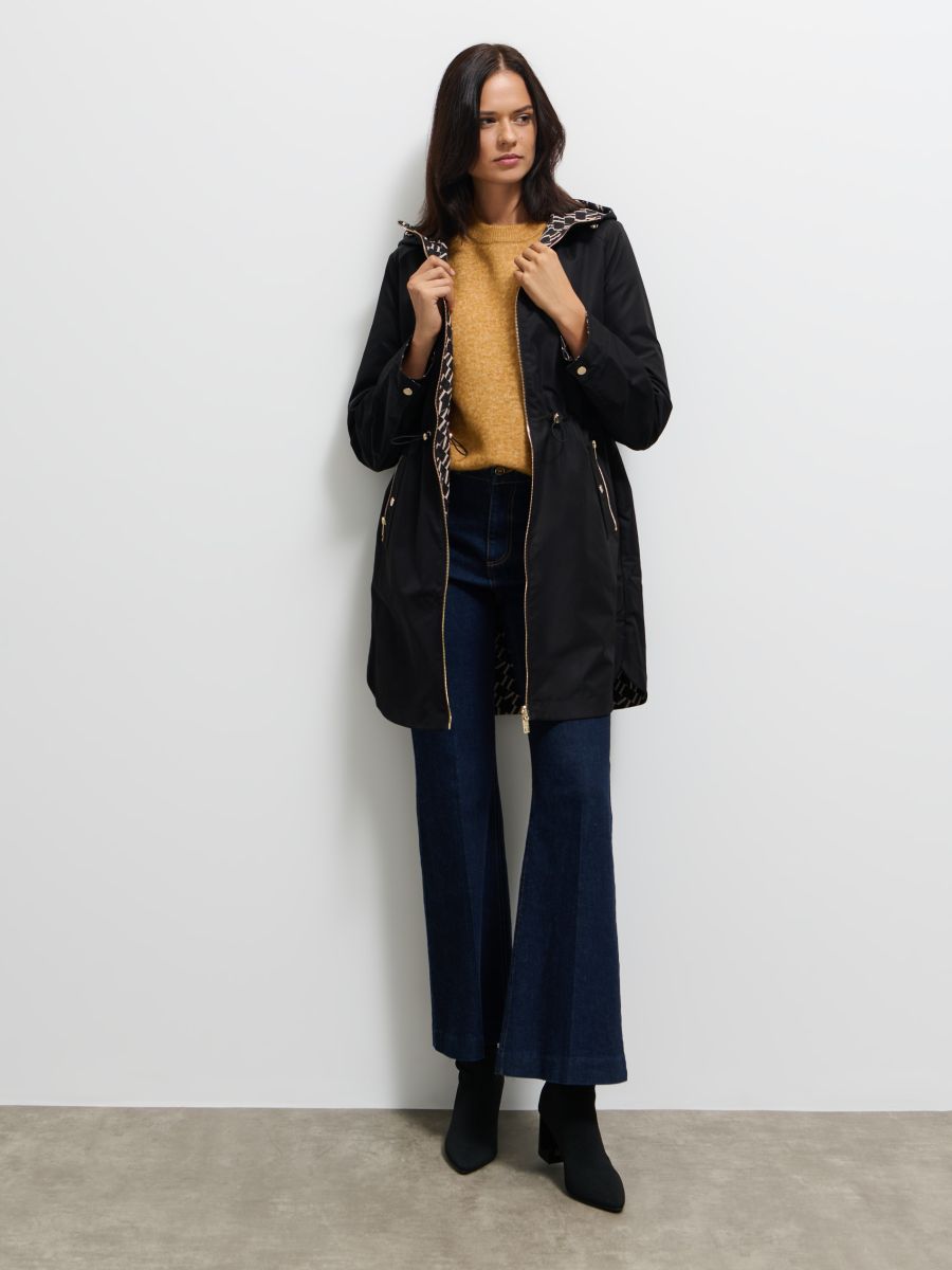 Dwustronna kurtka parka z kapturem