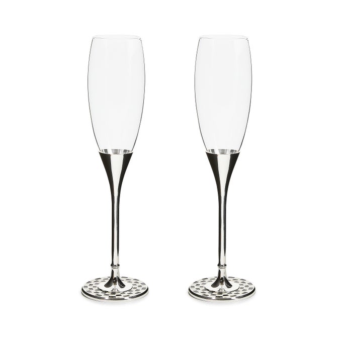 Celebrate Rosy Toasting Flutes, Set of 2