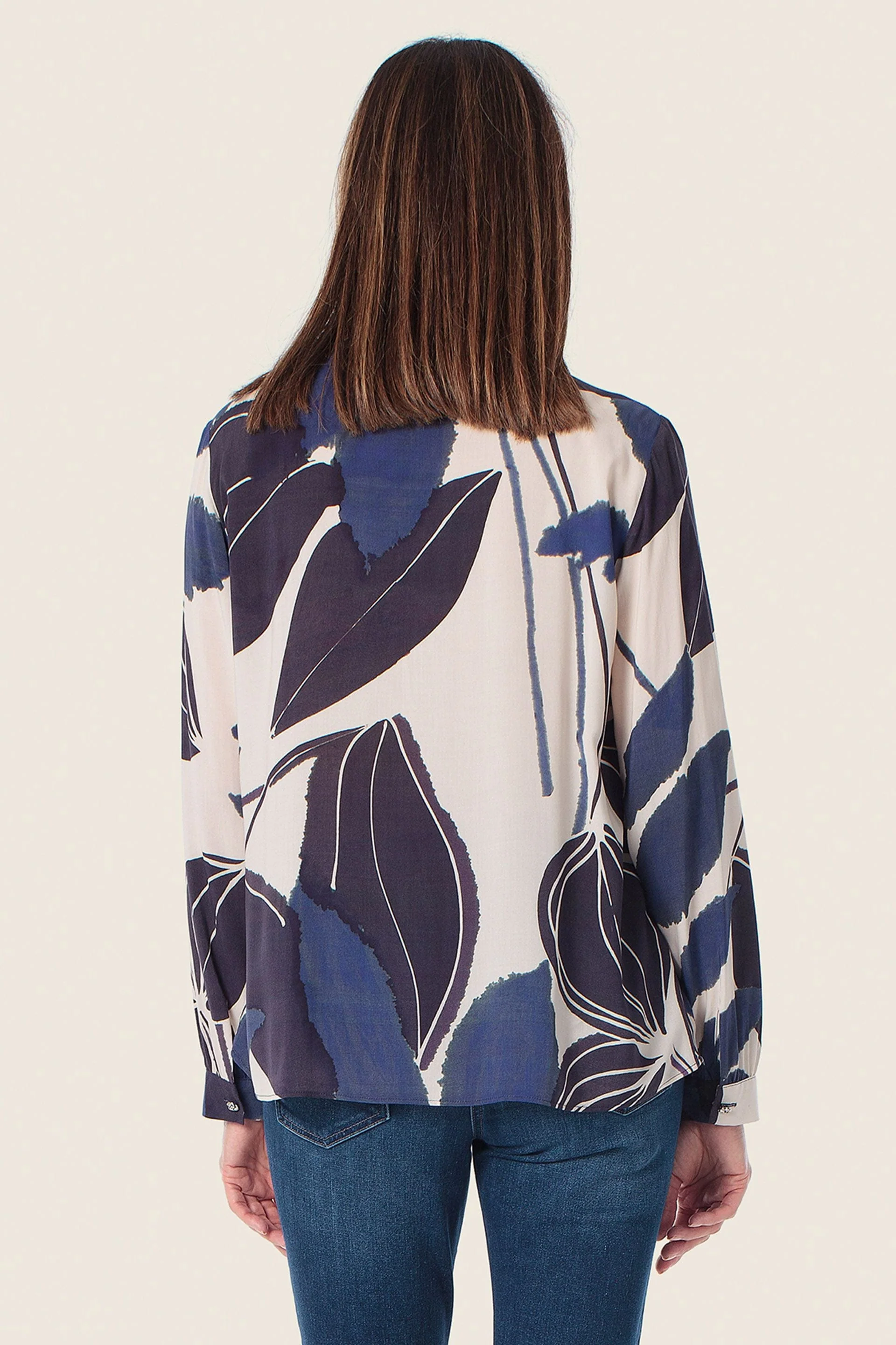 Bluse mit botanischem Print