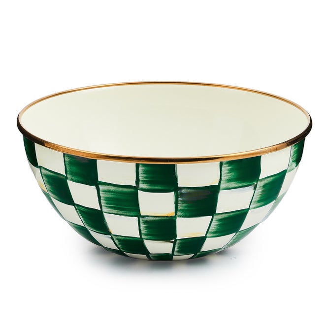 Emerald Check Small Everyday Bowl