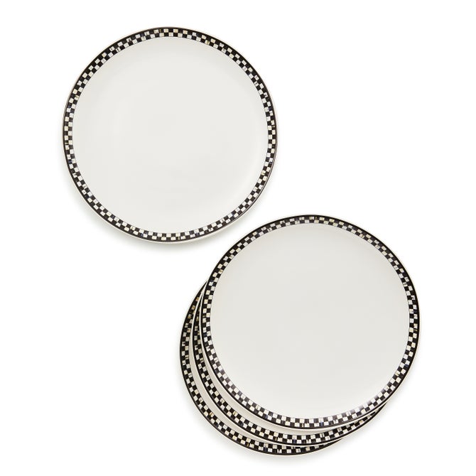 Courtly Check Everyday Dinner Plates, Set of 4