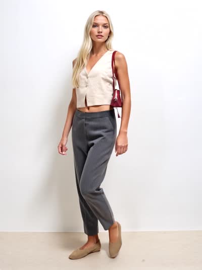 Szare spodnie cygaretki