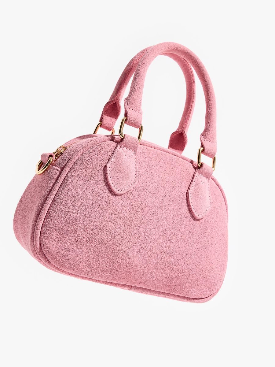 Skórzana torebka z brelokiem