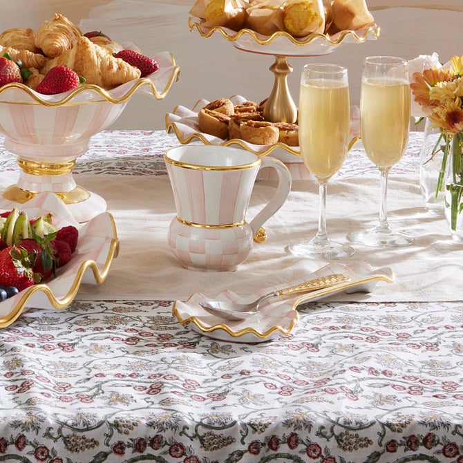 Rosy Check Ceramic Spoon Rest