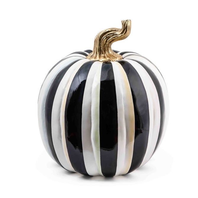 Courtly Stripe Glossy Large Pumpkin