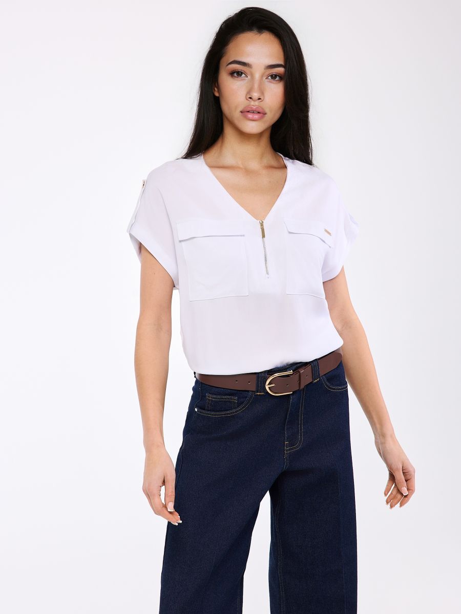 Fuksjowa bluzka z wiskozy