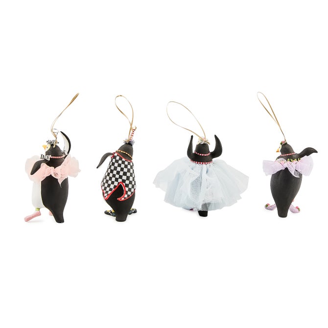 Patience Brewster Penguins En Pointe Ornaments, Set of 4