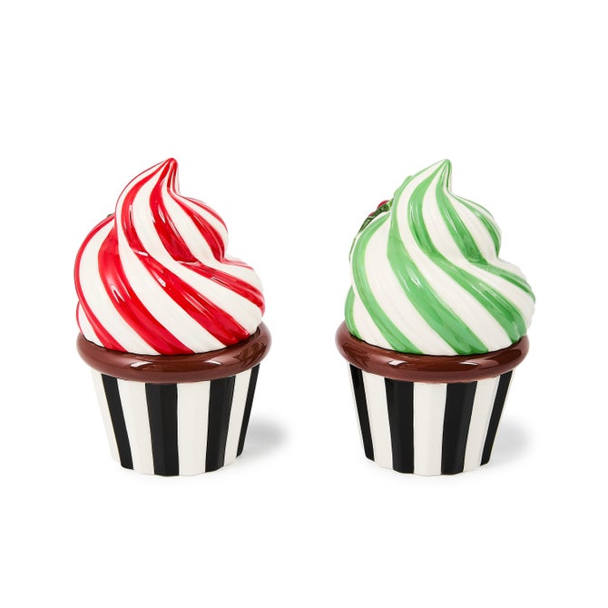 Check It Out Ceramic Cupcake Boxes, Set of 2
