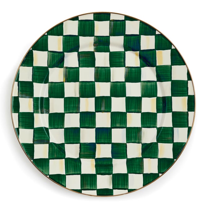 Emerald Check Serving Platter